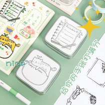 Set Things Society Handbooks Seal Suit Date English Children Digital Signatures Small Seals Names Handmade Diy Handwriting Pattern Material Tools Year of Time Read plans Hand ledger Decoration