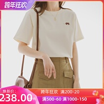 Japanese short sleeve t-shirt women simple casual summer thin loose 2021 new hipster cotton Joker top