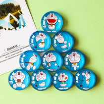 Cute blue fat refrigerator sticker set of crystal glass three-dimensional magnetic buckle cartoon cute custom magnet