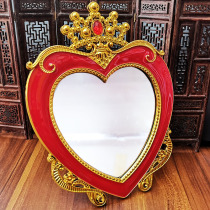 Heart-shaped makeup mirror desktop mirror wedding dresser wedding products
