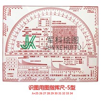 Map ruler for Military Science recognition map-5 Type 1 topographic map ruler rectangular coordinate Ruler 8 type