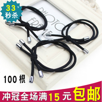 100 double-strand two-in-one black handmade diy accessories material knotted bow Hairband gray tube hair rope