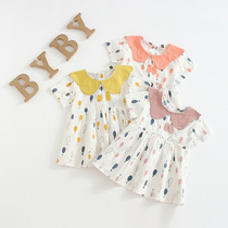 Girl dress summer dress 2021 New 3 years old Super foreign 0 little girl princess dress 1 baby 2 girl skirt