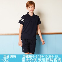 Eaton Gide school uniform boys and girls short-sleeved shorts student clothes can be sold single 16y107