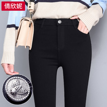 Black pants womens 2020 new autumn outer wear leggings womens magic small black pants thin all-match small feet trousers