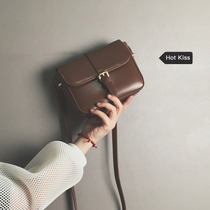 Flagship leather on the new small bag women's 2021 new simple Joker slung small square bag texture fashion shoulder bag