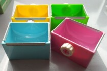 Rabbit Supplies Small Favorites Fixable Food Tub Hamster Dragon Cat Tian Geranium Food Box Basin Anti-Biting Rabbit Bowl Dragon Cat Squirrel