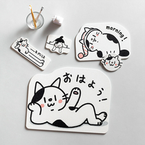 (Ipnet red mat) West child joint name absorbent quick-drying coaster toilet washbasin soap pad diatomaceous earth mat