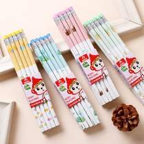 New Elementary School Kids Safety Non-toxic Pencil Constant Lead Cartoon With Oak Painting Writing Pencil Activity Gift