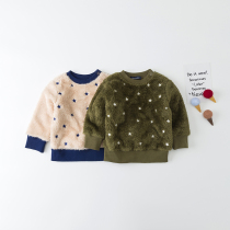 Export to Japan foreign trade Original Single Boy Girl Star Plus velvet soft sweater warm sweater