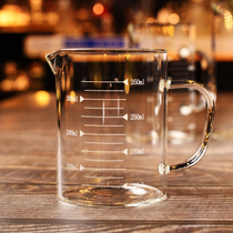 Glass measuring cup Heat-resistant high temperature resistant cold cup with scale Milk cup Household baking glass