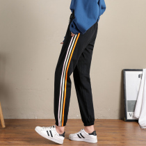 Color bloomers big size fat mm autumn loose toe sports pants women slim Joker ins Tide pants trousers