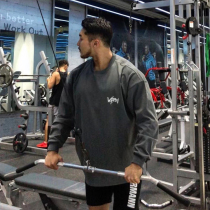 Muscle captain Sports Tide brand gym equipment training long sleeve T-shirt male Brothers bottom clothes loose sweater