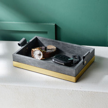 Key storage box desktop dresser jewelry cosmetics sundries sorting box entrance door storage tray light luxury