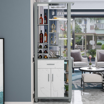 Living room light luxury minimalist partition cabinet wine cabinet modern simple entrance cabinet foyer cabinet shoe cabinet room hall cabinet light gray style