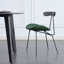 Dining chair home modern minimalist light luxury Nordic iron chair ins net red Italian restaurant simple stool backrest