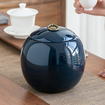Large tea cans ceramic cha guan storage tank sealing one of a household moisture white tea Pu-erh tea