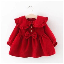 Baby one year birthday party princess dress childrens clothing spring and autumn female baby Foreign dress 0-1-2-3 years old 4