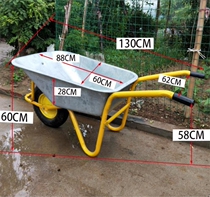 Single wheel trolley push sand mud garden bucket truck garbage truck household wheelbarrow truck household wheelbarrow farm trolley construction site