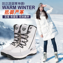 Snow boots women winter outdoor 2020 new tube waterproof plus velvet thick cotton boots Northeast warm short boots cotton shoes