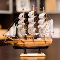 Home accessories fashion Crafts furnishings living room ornaments solid wood sailboat model Gothenburg sail