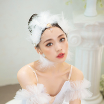 Wedding hair accessories Super fairy feather hair hoop hairclip pin beautiful ballet stage performance accessories new female bride headgear