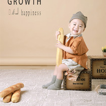 Childrens photo studio street photo simulation French long bread wedding photography props couple theme travel decoration bag