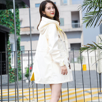 2021 new outdoor suit womens Tide brand three-in-one autumn and winter plus velvet padded medium-length windbreaker windbreaker