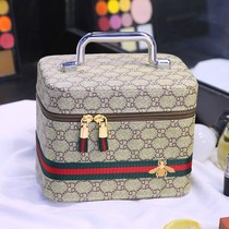 Large bag multi-function large suitcase multi-layer female storage box Large capacity makeup double-layer three-dimensional painting