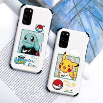 Applicable Huawei Honor 10 mobile phone shell anti-fall V10 full-pack edge cartoon genie X10 shell 9xpro full-pack lens V20 Silk Thread Relief 9X Soft Silicone v30pro Tide Woman