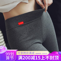 Japanese leggings womens spring autumn and winter wear plus velvet cotton high waist thread nine-point tight leggings