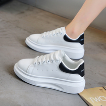 McQueen white shoes womens 2021 autumn new womens shoes increased Joker white shoes spring and autumn explosion thick-soled shoes