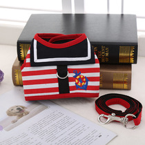 Dog Navy Wind Chest Harness Ii With Dog Chain Traction Rope Pet Supplies Sea Transport Water Droplets Jade Other