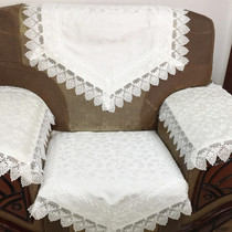 Sofa back towel lace non-slip square towel European triangle back cloth jacquard VIP conference room sofa towel