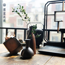 Irregular combination flower arrangement Zen Chinese retro Zen ceramic vase utensil flower arrangement living room decoration