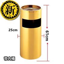 Wall office Mall Commercial front desk storefront cylindrical Hong Kong 55 stainless steel trash can dry and wet