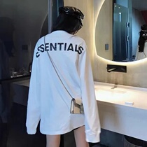 FOG FEAR OF GOD double line ESSENTIALS reflective long sleeve High Street Mens base long sleeve T-shirt autumn