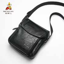 Scarecrow mens bag shoulder bag tide brand casual small bag business fashion messenger bag briefcase leather bag backpack tide