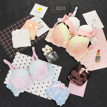 Sexy gathering pseudo-female cd cross-dressing bra panties set small breasts mens reverse underwear Womens Big Bras