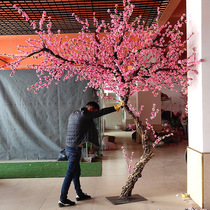 Large simulation peach blossom tree cherry tree wishing tree indoor hotel restaurant decoration New year Spring Festival wish plum tree