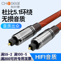 Akihabara fiber optic cable audio cable optical square mouth TV connection echo wall amplifier digital audio 5 1