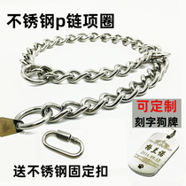 Dog Item Circle Stainless Steel P Chain Bolt Dog Iron Chain Sub gold Maud Shepherd Large Dog Snake Chain Walk Dog Training Dog Neck chain