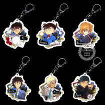 Detective Conan Kidans room through the gray original mourning Red well show a double-sided acrylic scene keychain pendant