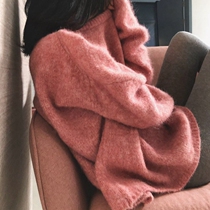 French niche sweater 2021 autumn and winter New lazy wind niche temperament loose mink velvet design sense coat women