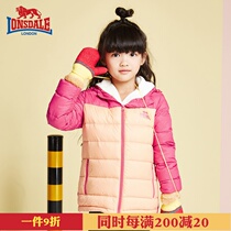 Dragon Lion Dell childrens clothing girls down jacket short hooded childrens down jacket light women tide 415421670