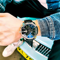 European and American Wind Domestic Personality Great Dial Watch Man Night Light Waterproof Calendar Polarized Fashion Trends Men Quartz Watch