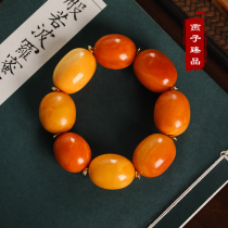 (Swallow Zhenpin) 56 1 gram natural Old Beeswax Jube beads round beads bracelet Buddha beads Amber men and women