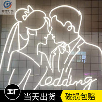 Neon Wedding Logo Lighting Portfolio Simple Letter Alphabet Prop Equipment LightsLightsBackground Decoration