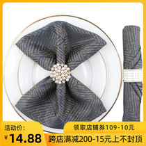 High-end hotel Western restaurant mouth cloth flower folding flower rubbing Cup cloth model room napkin cloth scarf