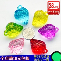 Colored large strawberry Crystal Gems boys and girls gifts plastic beaded children gem toy house reward